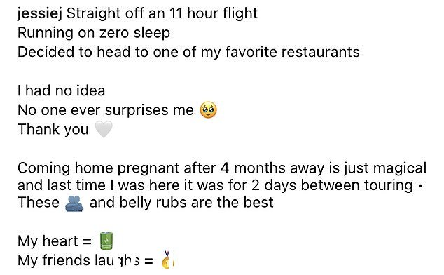 Exhausted: 在她的标题中,Price Tag 女歌手写道:'刚结束 11 小时的飞行。零睡眠。决定前往我最喜欢的餐厅之一。我不知道'