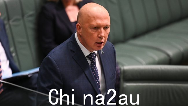 Peter Dutton 尚未表明自由党对 Voice 的立场，他要求提供更多有关 Voice 的信息语音。图片：NCA NewsWire / Martin Ollman