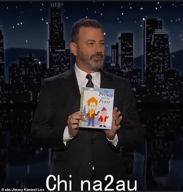 脱口秀主持人以严厉的方式嘲笑哈利,制作了一本名为《王子与阴茎》的书,书中苏塞克斯公爵呼吁已故的戴安娜王妃帮助他治疗冻伤的阴茎