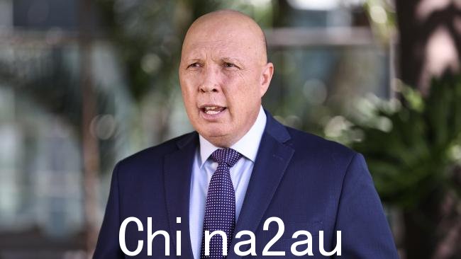 Peter Dutton 说 Anthony Albanese 接受了“火车失事”采访Ben Fordham 在 2GB 上谈论议会之声。图片：Tara Croser