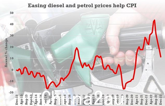 汽车燃料价格下跌是导致 12 月份总体 CPI 下降的主要因素之一