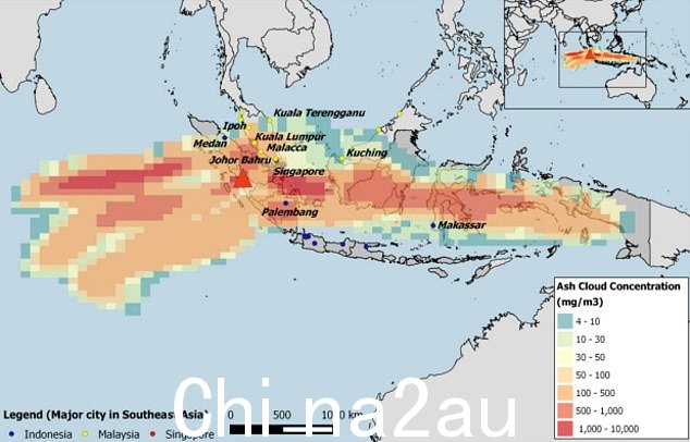 默拉皮火山将在路线上方 21 英里处喷出一团火山灰,满足全球 40% 的贸易需求,并在火山冬季覆盖地球三年