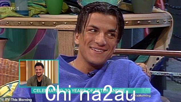 调情!Peter Andre 的一段复古片段重新浮出水面,显示他与 Judy Finnigan 调情,当时她与丈夫 Richard Madeley 共同采访了这位帅气的年轻明星