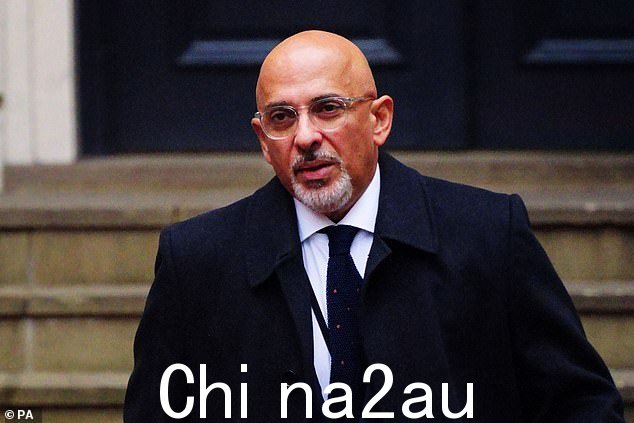 前总理 Nadhim Zahawi 离开位于伦敦市中心威斯敏斯特的保守党总部