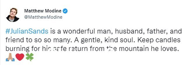 Matthew Modine 也在 1 月 19 日发了一条希望的推文