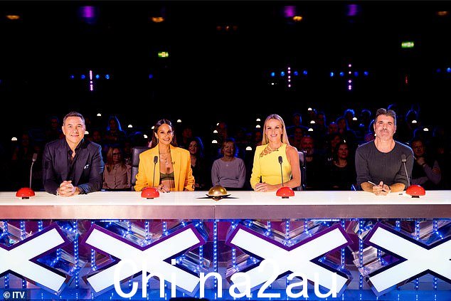 最后的细节:据报道,布鲁诺加入 ITV 评审团(从左到右)David Walliams、Alesha、Amanda、Simon Cowell 将使他在《舞动奇迹》中获得的薪水增加三倍