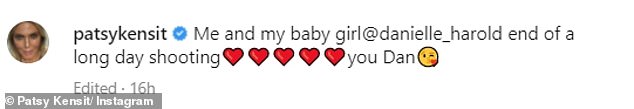 Besties:看来 Patsy 对 Danielle 的感觉和她周一在 Instagram 上分享的一样他们的甜蜜自拍