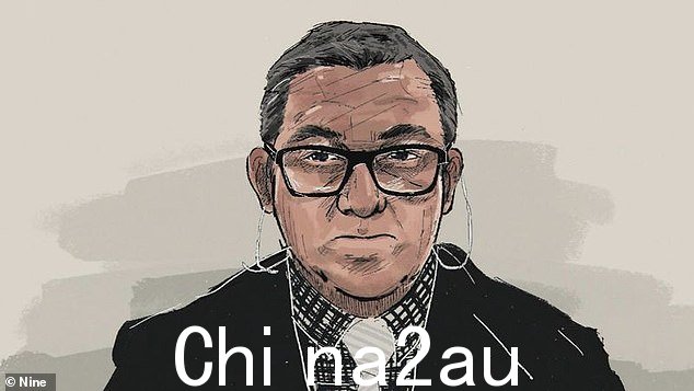 Greg Lynn,上周在法庭上的照片,被警察盘问了整整四天