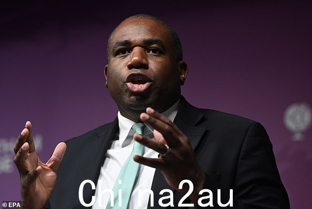 David Lammy,英国反对党工党影子外交大臣 2023 年 1 月 24 日在英国伦敦查塔姆研究所发表演讲