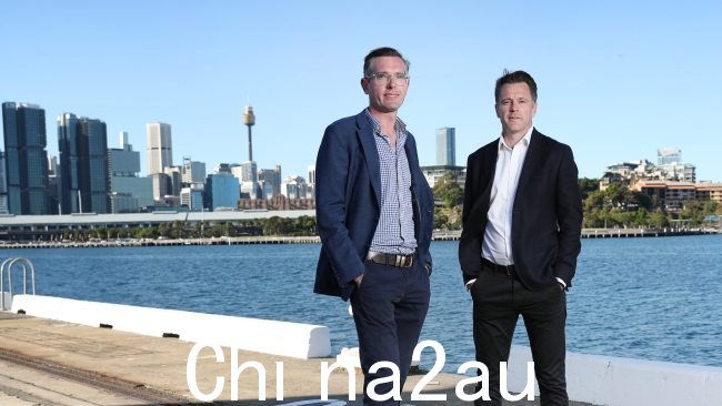 总理 Dominic Perrottet 和反对党领袖 Chris Minns 正在争夺下一届新南威尔士州政府的领导权。图片:Richard Dobson
