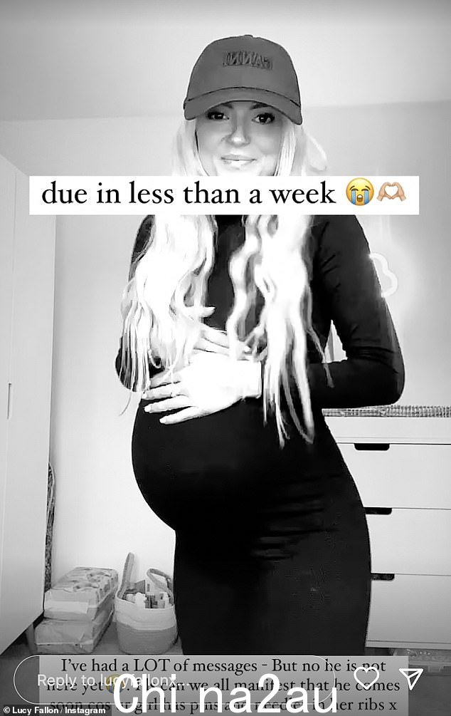 激动人心:这位 27 岁的加冕街女演员在她的 Instagram 故事中分享了一段令人惊叹的黑白视频,因为她正在倒计时直到她即将分娩的日子