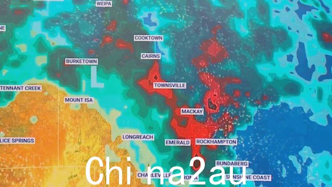 下周 Townsville 到 Rockhampton 地区可能会出现另一场大雨。图片:Sky News Australia