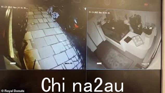 当暴徒意识到收银台是空的时,他们便前往甜甜圈并总共偷了九个