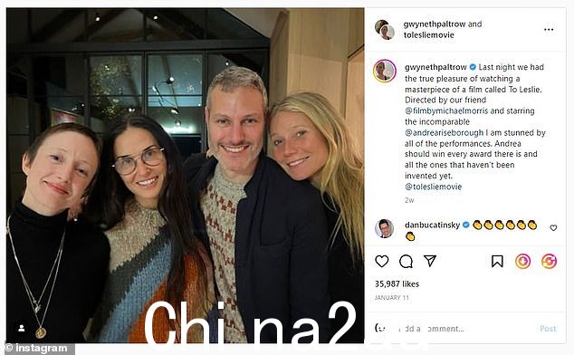 格温妮丝·帕特洛 (Gweneth Paltrow) 很快就上了 Twitter支持莱斯利的激进'活动