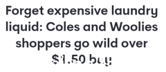Woolies 和 Coles 仅售 $1.50 的洗衣粉！堪比大牌，用过者赞不绝口（组图）
