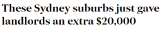 悉尼东区房东一年多赚2万澳元 195个市区的房东也在笑...（图）