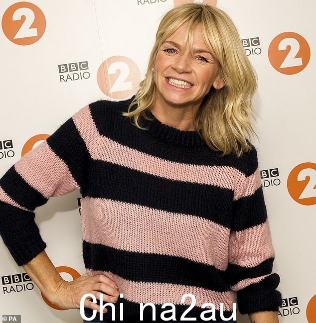 Numbers: Radio 2 的早餐节目,由 Zoe Ball 主持,2022 年最后一个季度与 2021 年同期相比减少了 359,000(图为 2018 年)