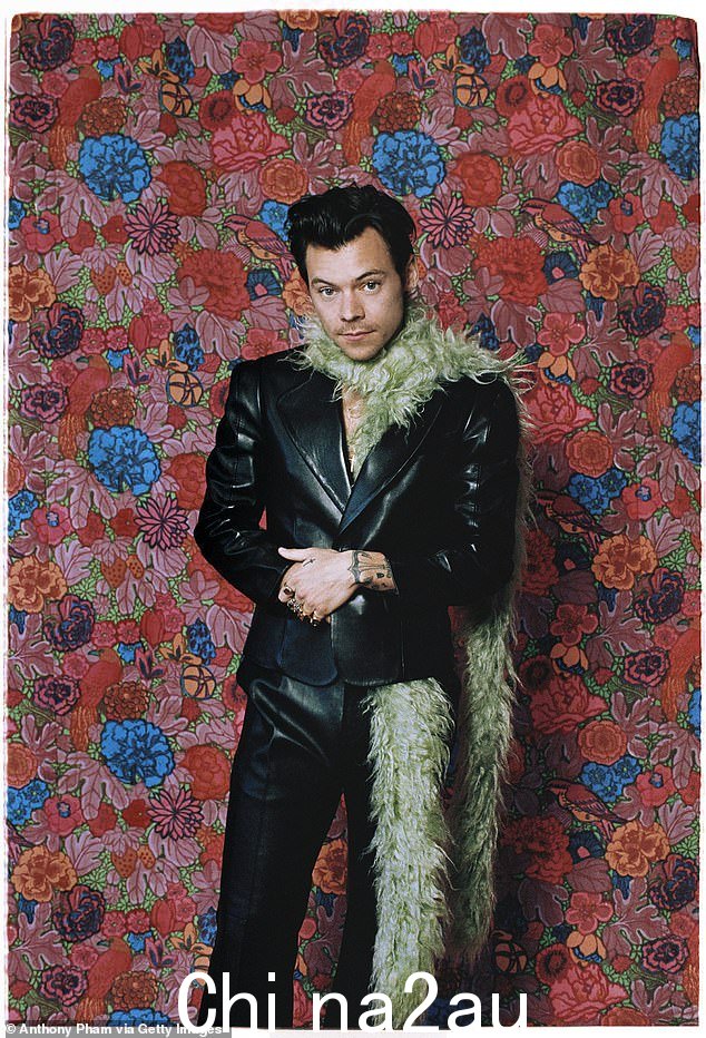 时尚偶像:Harry 古怪的时尚感让他与 Gucci 签约,并有幸成为 Vogue 的第一位男性封面明星