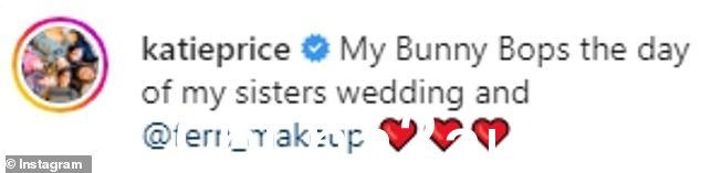 家庭:这位前魅力模特在她姐姐 Sophie 六月份的婚礼上拍了这张照片后,将这张照片上传到了 Instagram
