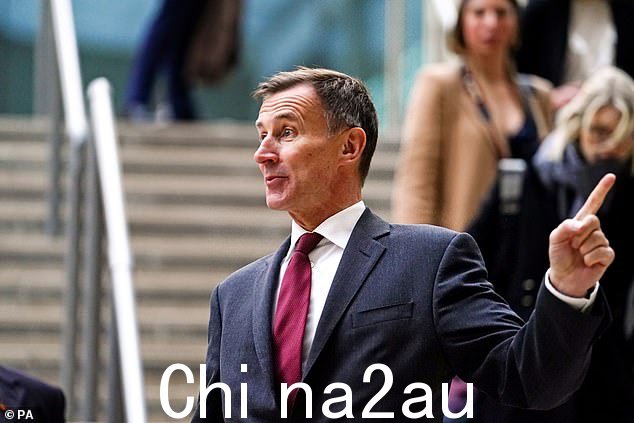 Jeremy Hunt 在经济于去年下半年勉强避免陷入衰退后今天称赞英国的“韧性”