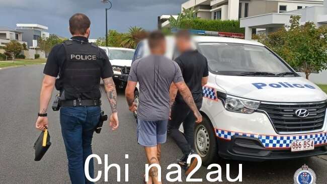 Comanchero bikie 帮派全国老大在黄金海岸被捕。图片：NSW Police Media.