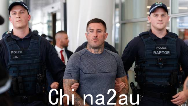 Comanchero boss Allan Meehan 于周五从昆士兰州被引渡到新南威尔士州。图片:NCA NewsWire / David Swift。