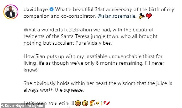 遗漏了什么? David Haye 分享了他女友 Sian Osborne 31 岁生日派对的一系列照片——但没有迹象表明他们传闻中的“throuple”成员 Una Healy