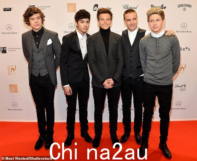 感恩:在他的一次获奖感言中,他提到了 One Direction 的每一位成员,并说他“没有你就不会在这里”(乐队照片摄于 2012 年)