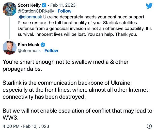 凯利在 Twitter 上发出请求,敦促马斯克帮助乌克兰抵御潜在的种族灭绝入侵,此前 SpaceX 限制了对 Starlink 的军事访问