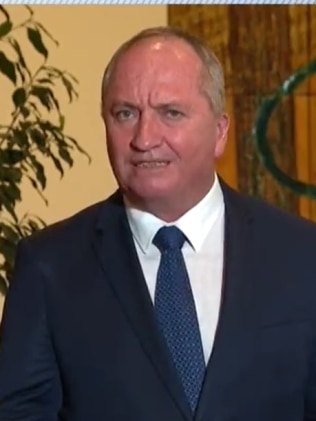 国民党议员 Barnaby Joyce 在辩论中发火，强调“电价正在上涨”。图片：Sunrise