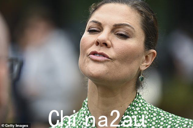 她戴着一对与她的裙子相配的精致祖母绿耳环