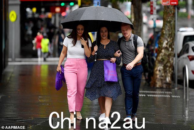 市民避雨联合国der umbrellas in Sydney