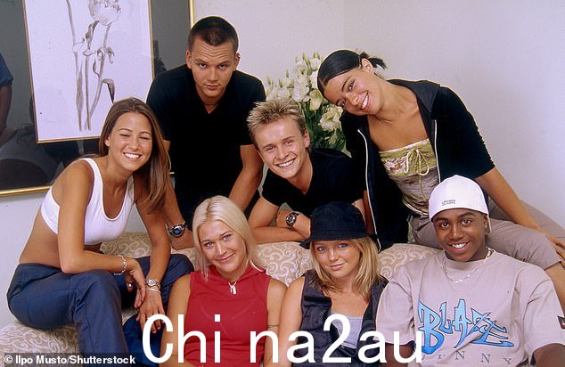Two in a million: All seven members of the band - L-R Rachel, Paul, Jon, Tina, Jo, Hannah and Bradley ¿ will come together for an 11-date arena tour across UK and Ireland (pictured 1999)