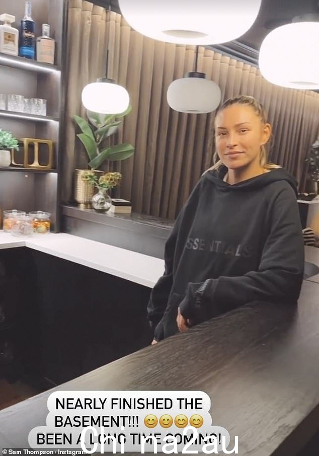 华丽:Sam Thompson 和 Zara McDermott 在他们耗资 100 万英镑的伦敦“永远”之家中,瞥见了他们新装修的豪华地下室