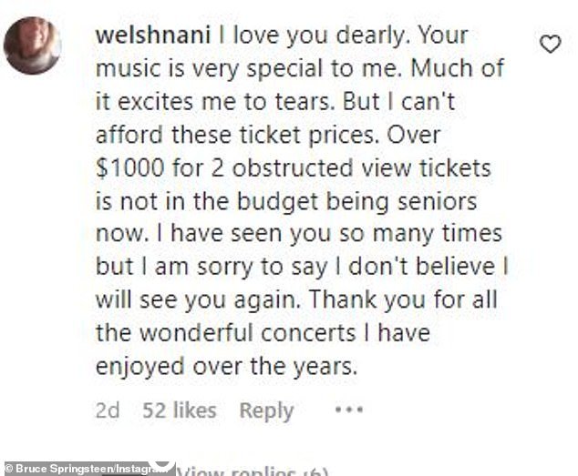 投诉:粉丝抱怨‘2张遮挡视线的门票’的票价超过1000美元