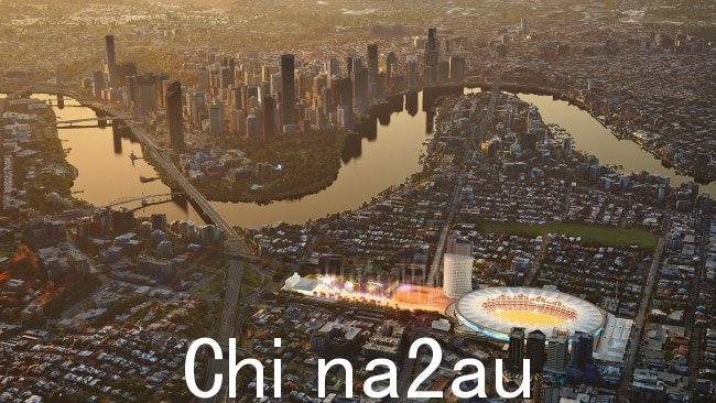 拟议的 Gabba 体育场重建的艺术效果图。图片:已提供。