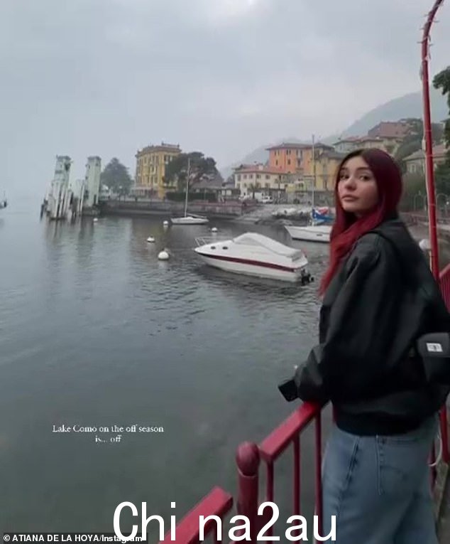 湖上安静:休赛期的科莫湖......关闭,这位 23 岁的女士为她旅行中的一些风景照片加上了标题