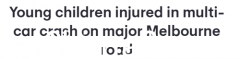 墨尔本发生严重车祸，司机500米范围内撞了好几辆车！ 3人被送往医院，其中包括2名儿童（合影）