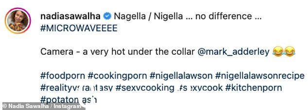 Fun times: 前 EastEnders 明星为剪辑加上字幕:'Nagella / Nigella ¿ 没有区别 ¿ #MICROWAVEEE'
