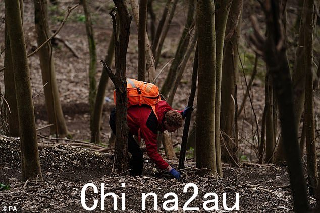 在搜索的每个部分开始时,一名警官大喊:“我们准备好了吗?看看你身后,我们走吧”在他们排成一行之前,正在搜索该区域“ class=