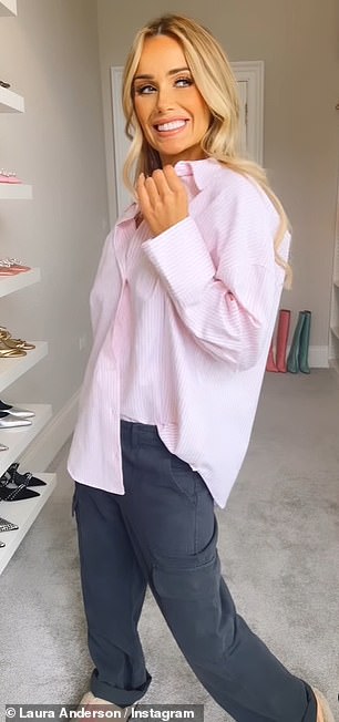 做好准备:劳拉现在不得不考虑穿衣服以适应她隆起的隆起,她尝试了新的着装梳子从 Zara 购买新产品后帖子中的信息