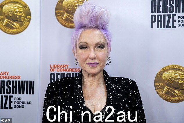 Cyndi:Cyndi Lauper 在格什温奖上摆姿势