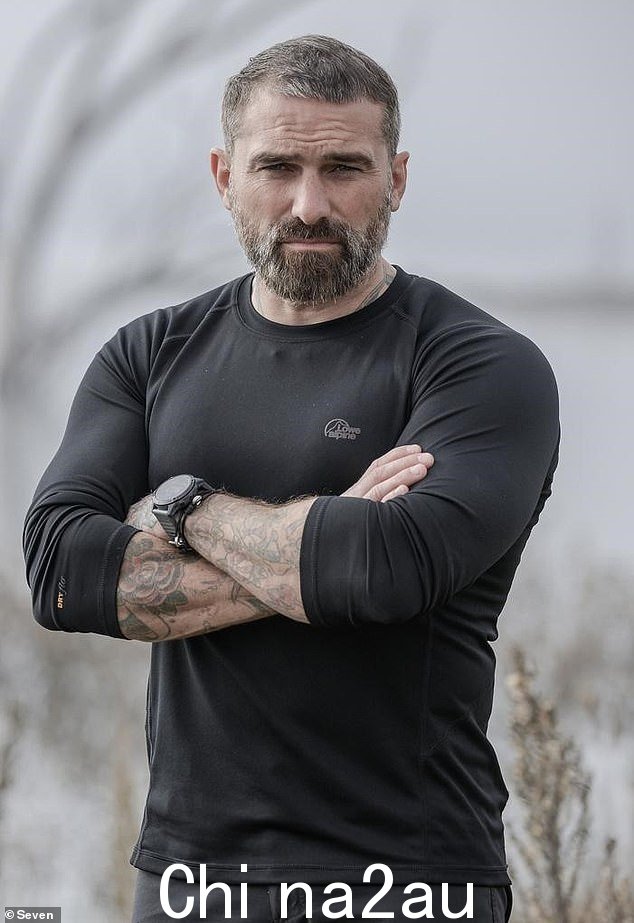 与即将到来的 SAS 澳大利亚赛季相关的其他名人包括陷入困境的 AFL 明星 Ben Cousins 和跨性别足球明星 Dani Laidley。图为 SAS 首席教练 Ant Middleton