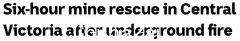 维多利亚矿山大火15名矿工被困 紧急救援耗时6小时...（图）