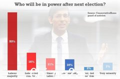 十分之八的保守党积极分子预计工党将在下次选举后掌权