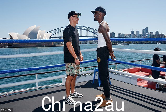 Tszyu(左)和 Harrison(右)将于周日在悉尼的 Qudos Bank 竞技场角逐临时 WBO 超次中量级冠军