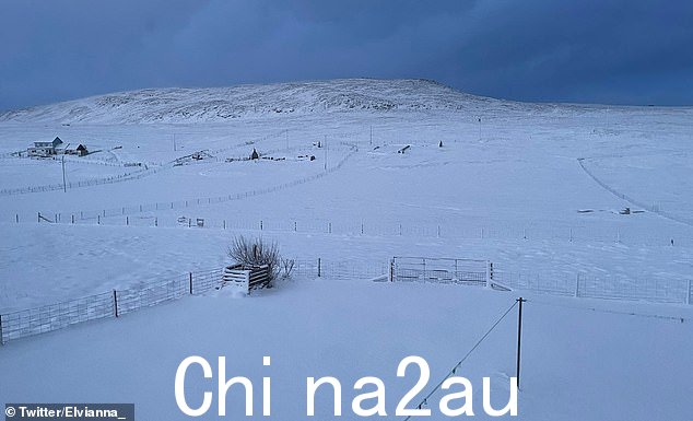SHETLAND:今天早上在英国最北部地区看到雪