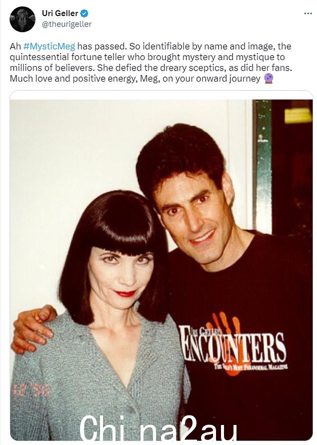 魔术师 Uri Geller 说梅格“通过名字和形象非常容易辨认”,称她为“为数百万信徒带来神秘感的典型算命师”