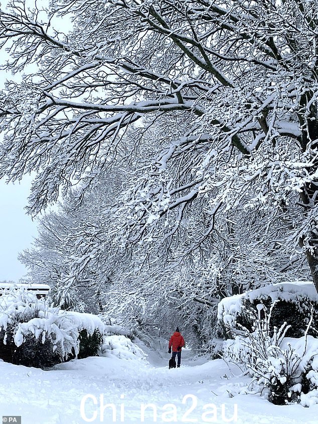 谢菲尔德 Loxley 地区今天早上在大雪过后的景色