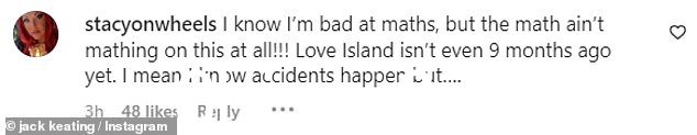 困惑? Love Island 的粉丝们很困惑,因为他们发现 Jack 很可能在上节目前怀上了他的宝贝女儿